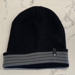 Adidas Black and Gray Knit Beanie
